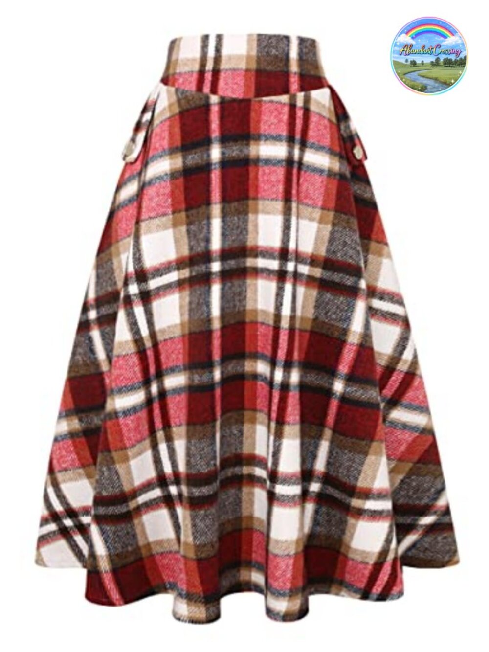 Wool Blend High Waisted A-Line Pleated Long Maxi Skirt Fall Winter